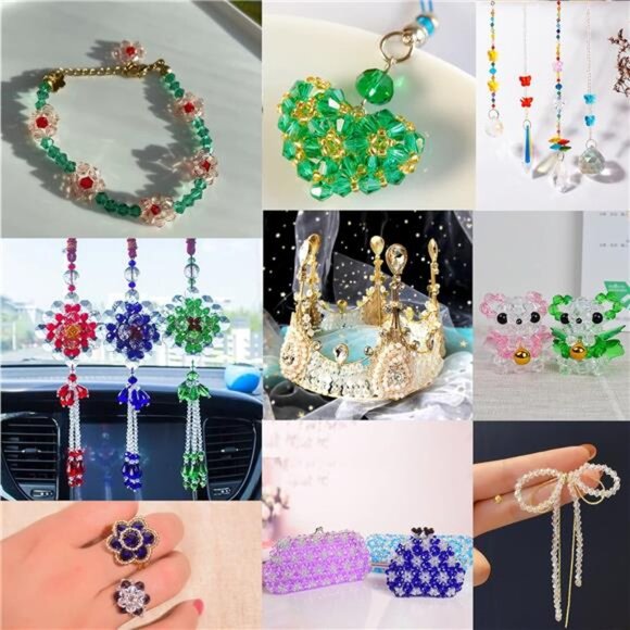 1800pcs 4mm Bicone Crystal Beads for Jewelry Making - Picture 6 of 7